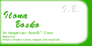 ilona bosko business card